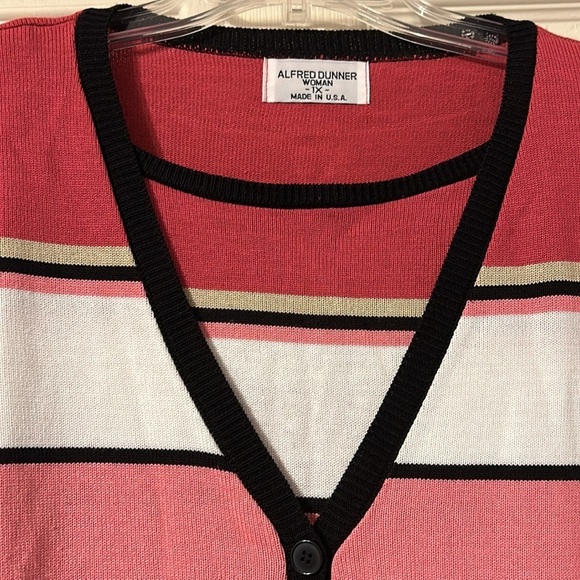 Vintage Alfred Dunner Stripe Sweater 1X - Picture 2 of 6